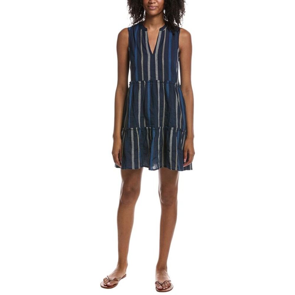 Michael Stars Womens  Annabelle Tiered Mini Dress, Green